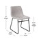 Flash Furniture 18" Light Gray LeatherSoft Dining Chairs, 2PK ET-ER18345-18-LG-BK-GG - alternate 3